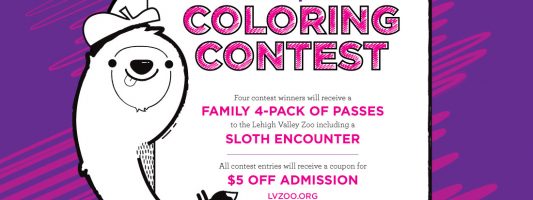 Lehigh Valley Zoo Coloring Contest 2018